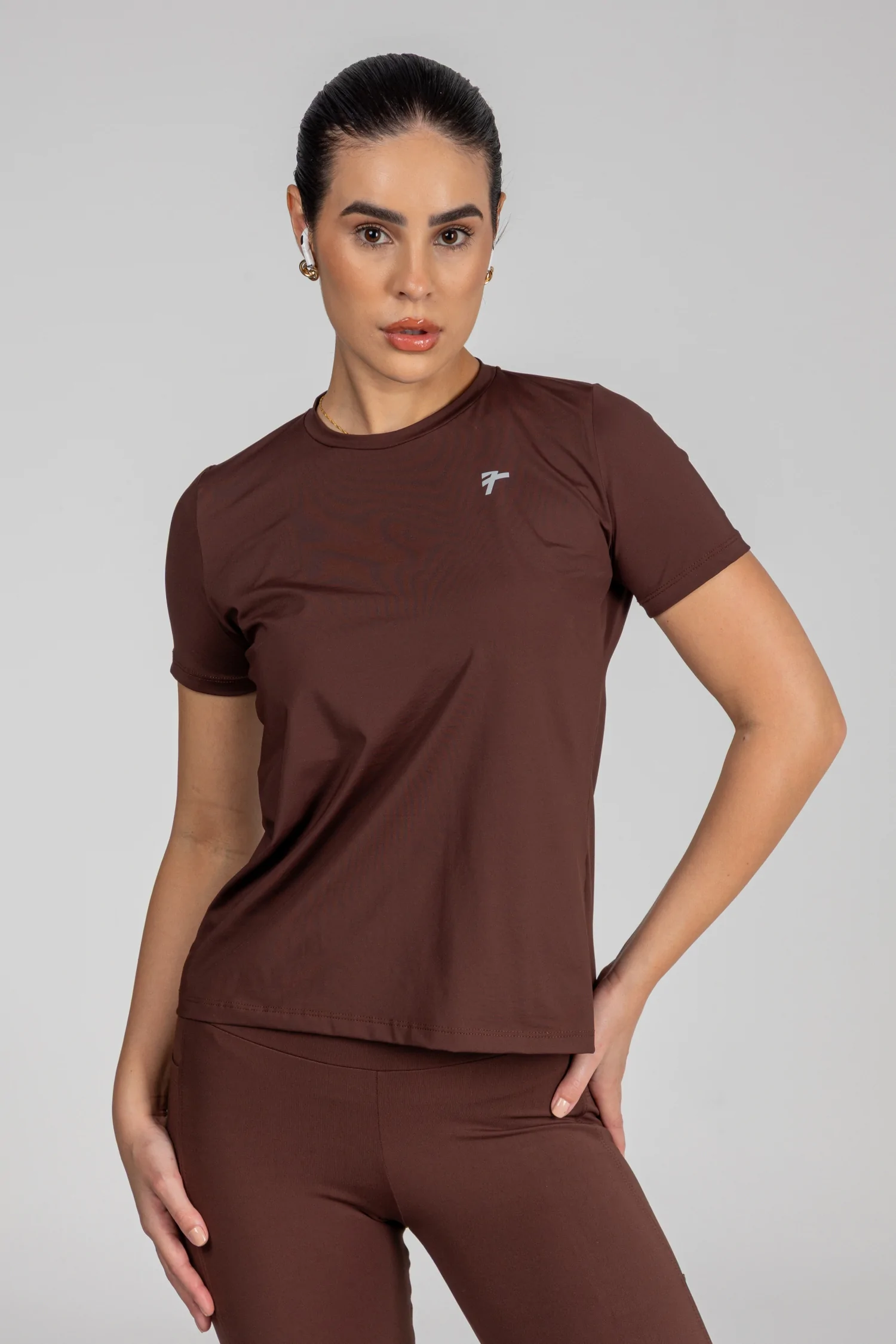 Camiseta Feminina Slim Fit Manga Curta